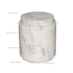 Caja de almacenamiento de mármol de diseño admirable Tamaño personalizado Forma redonda Pequeño tarro de medicina Contenedor a granel - Product Image 4