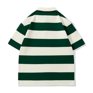 Camisetas Polo Casuales de Verano 2026 para Hombre, Talla Grande, Verde y Blanco, Estilo Urbano, Algodón/Fibra de Bambú, Moda Verde y Blanca - Product Image 2