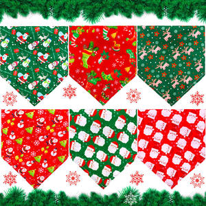 Perro Bandana Borla personalizada A cuadros Pañuelo lavable Color Tamaño - Product Image 2