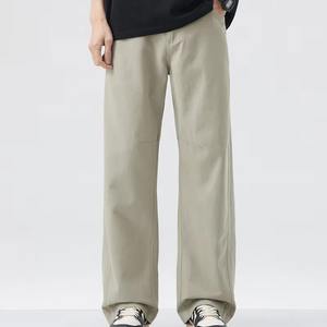 Pantalones ecológicos naturales para hombre, transpirables, frescos, Retro, sueltos, rectos, para restaurante, Primavera Verano 2025 - Product Image 2