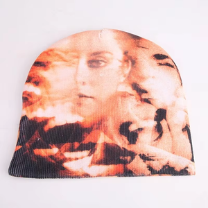 Bonnet d'hiver en tricot chaud à sublimation Vente en gros Bonnets d'extérieur chauds Bonnets élégants pour hommes Jacquard Couleur unie - Product Image 6