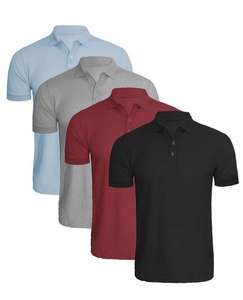 Camiseta de polo roja para hombre-Camiseta de excelente calidad para hombre, camiseta de polo de media manga - Product Image 6