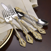 Ensemble de couverts en acier inoxydable plaqué miroir, durable et traditionnel PHC, très vendu pour les restaurants, les hôtels, les cuisines et les mariages
