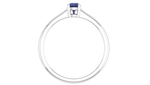 Anello di Fidanzamento Classico con Tanzanite Naturale Taglio a Pera 0,26ct, Gioiello di Moda in Argento Sterling 925 - Product Image 5