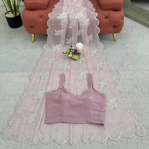Zimmy Chu ผ้าหนางานปักที่มีเอกลักษณ์พร้อมเสื้อประดับตกแต่งสำหรับงานปาร์ตี้แฟชั่นอินเดียและปากีสถาน - Product Image 1