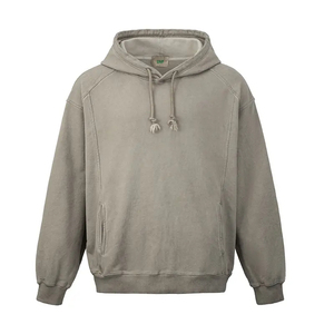 100% coton peigné biologique personnalisé 240 260 280 320 360 400 600gsm à capuche tissu éponge français - Product Image 2
