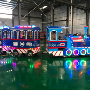 Một Chuyến tàu điện tham quan không theo dõi phổ biến có thể chở hành khách, cửa hàng, công viên và trẻ em. - Product Image 3