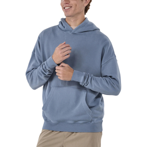 350 GSM algodón grueso en blanco liso de peso pesado sudaderas con capucha de gran tamaño sin cuerda Unisex logotipo personalizado de talla grande sudaderas con capucha para hombres - Product Image 4