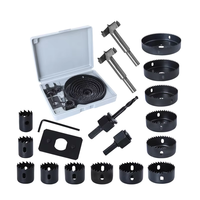 Kit de 16 pièces de scie cloche en acier au carbone pour bois, plastique et cloisons sèches 19-127mm