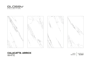 กระเบื้องพอร์ซเลนกันลื่นรุ่นใหม่ ขนาด 600x1200 มม. ลาย Calacatta Arrick สำหรับผนังภายใน - Product Image 2