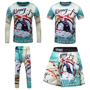 Long Sleeve <b>Men</b> Wear High Quality MMA Rash Guards for Sale Custom Made Sublimation Design Adults Fitness Rash running clothes - Product Image 5