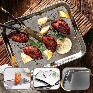 Bandeja de Servir de Metal Hecha a Mano, Ecológica, de Grado Comercial, con Acabado Pulido, de Larga Duración, Apta para Lavavajillas y Microondas, Más Vendida - Product Image 4