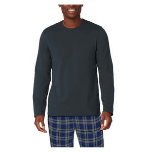 Set da 2 pezzi Cozy Lodge da uomo XL di Cuddl Duds, felpa in flanella blu e pantaloni pigiama a quadri - Product Image 2