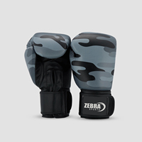 Guantes de Boxeo de Cuero para Hombre Zebra Sports, para Entrenamiento de MMA y Kickboxing, Antideslizantes, Transpirables, con Cierre y Logotipo Personalizado