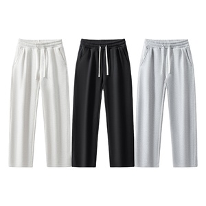 Black Embroidered Elastic Waist Smart <b>Tight</b> Formal Fit Pants for Men - Product Image 1