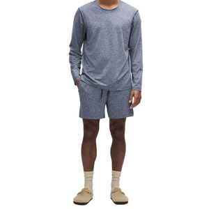 เสื้อเชิ้ตแขนยาวผ้าแคนวาสเนื้อนุ่มสำหรับผู้ชาย ระบายอากาศได้ดี ผสมโพลีเอสเตอร์และอีลาสเทน คอกลม รับผลิตแบบ OEM ODM แบรนด์ส่วนตัว ทรงคลาสสิก - Product Image 5