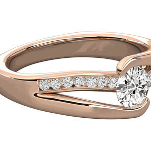 Anillo Solitario con Engaste de Puntas y Diamante Redondo - Product Image 5