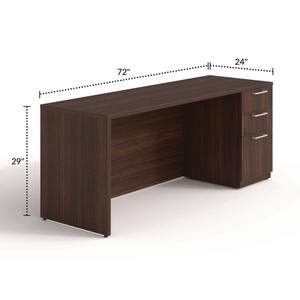 Alera AE1NZK-S2472UF Serie Mahogany Seville de 72 pulgadas. X 24 pulgadas X 29 Pulgadas Mueble de Oficina con Pedestal Derecho - Product Image 6