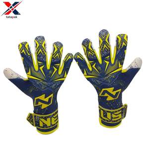 Gants de gardien de but en cuir unisexe professionnels, évacuation de l'humidité, antidérapants, pour enfants et adultes, haute qualité, utilisation en extérieur pour le football - Product Image 4