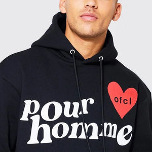 Sudaderas con capucha de lana de algodón de alta calidad Unisex logotipo personalizado Puff impreso pantalla impresa peso pesado francés Terry en relieve ropa hombres - Product Image 2