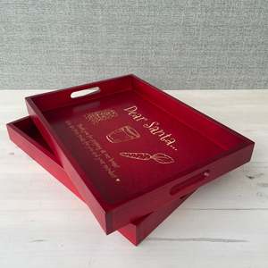 ถาดขนมซานต้า ถาดเสิร์ฟคริสต์มาส 430x350x45 มม. สำหรับอุปกรณ์วันหยุด - Product Image 5