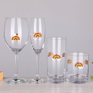Metálico pegado 3D esmalte decorativo emblema icono adjunto vino tinto beber champán flauta rocas Highball Collins Glass - Product Image 6