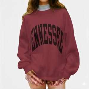 Sudaderas de Mujer de Alta Calidad, Personalizadas, de 400 GSM, de Felpa de Algodón, Bordadas, Transpirables, de Manga Larga, Holgadas, con Cuello Alto Simulado - Product Image 1