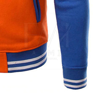 Men's 100% Polyester Canvas Letterman <b>Jacket</b> with Elastic Cuff and <b>Long</b> Sleeves Customizable Private Labels' Design - Product Image 6