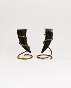 Support de corne à boire Viking écologique du fabricant indien de meilleure qualité corne de boeuf polie bière à boire artisanat naturel - Product Image 1