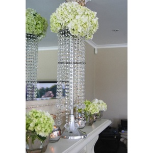 Pièce maîtresse de lustre de table de mariage en cristal de luxe avec taille et couleur personnalisables de haute qualité pour les événements - Product Image 4