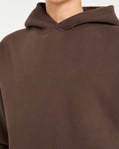 Vente chaude marron chocolat femmes surdimensionné classique en peluche à capuche Anti-rides respirant sweats à capuche pour femme Gym sweat à capuche zippé - Product Image 3