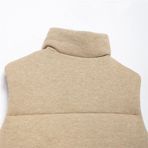 Chaleco Corto Acolchado para Mujer, Terciopelo Grueso, para Exteriores, 100% Poliéster, con Cremallera, Transpirable, Ecológico, Uniforme de Trabajo de Invierno - Product Image 6