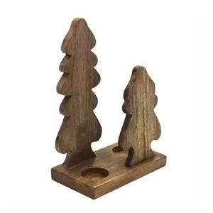 Décoration de Noël arbre en bois forme conique pièce maîtresse de table portable à la main meilleure vente décoration intérieure arbre de Noël - Product Image 6