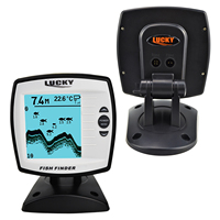 Localisateur de poissons OEM LUCKY filaire 100m sans fil 60M 4 niveaux de gris FSTN LCD utilisation bateau capteur de profondeur transducteur détecteur de poissons