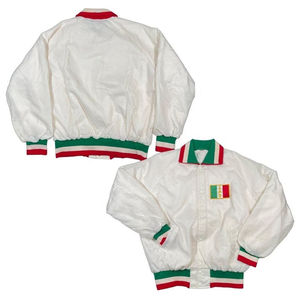 Chaqueta Universitaria de Satén con Bandera Italiana Vintage Unisex al por Mayor, Nuevo Estilo Informal, Chaqueta Universitaria con Cremallera para Hombre - Product Image 1