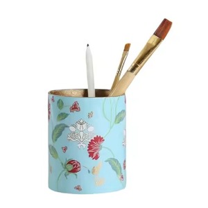 Brass With Antique Finished Pencil Cup <b>Holder</b> Desk Organizer Pot Pen <b>Holder</b> Container Desktop <b>Stationery</b> Organizer Tableware - Product Image 5