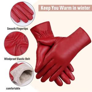 Guantes de Moda de Cuero al por Mayor 2025, Producto Transpirable, Guantes de Moda de Cuero Ultra Suaves al Tacto para Mujer, Precio de Mayoreo - Product Image 4