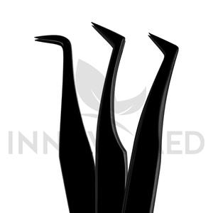 Juego completo de herramientas para extensión de pestañas, pinzas en ángulo múltiple en stock, pinzas para pestañas listas para enviar, acabado mate negro - Product Image 4