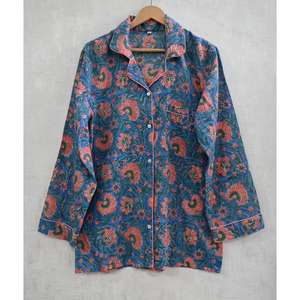 Conjunto de Pijama de Verano de Algodón para Mujer, Suave, Floral, Transpirable, de Secado Rápido, Ropa de Dormir Íntima - Product Image 2