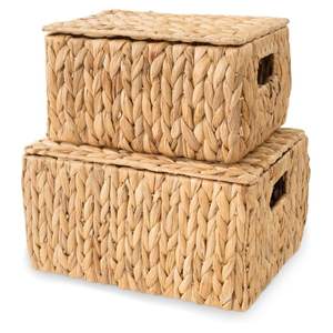 High Quality Nordic Handcrafted <b>Storage</b> Basket Trendy Water Hyacinth <b>Laundry</b> Basket For Home <b>Organization</b> & Decoration - Product Image 5