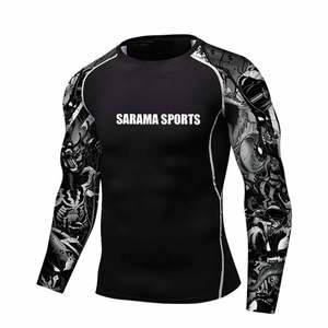 Men's BJJ <b>Rashguard</b> Made in Pakistan OEM Design Rash Compression Shirt MMA Best Quality Rash Guards - Product Image 2