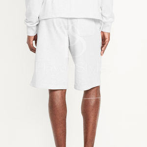 Tech Fleece ropa de calle informal para hombre 100% algodón de cintura media transpirable sólido liso teñido pantalones cortos de sudor cordón antiarrugas - Product Image 5