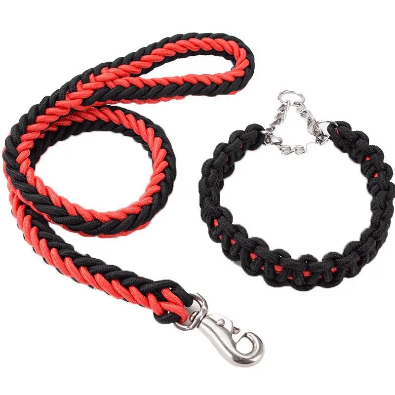 Dog Walking Strong Multi-Colored Reflective Nylon Braided Pet Leash