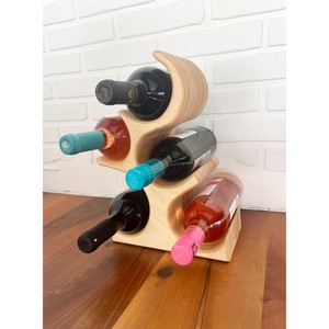 Estante de madera decorativo para vino Fabricante Nuevo diseño de mesa de madera Estante de vino decorativo a bajo precio - Product Image 5