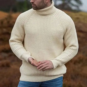 Pulls en tricot respirants pour hommes grande taille, vente en gros personnalisée, coton décontracté, logo frontal, anti-boulochage - Product Image 2