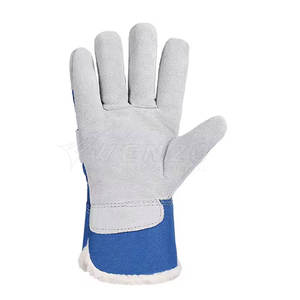 Guantes de Trabajo de Cuero Vacuno Amarillo al por Mayor de Fábrica, Guantes de Seguridad para Hombre y Mujer, Protección UV, Deportes - Product Image 4