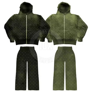 Nouvelle conception à la mode votre propre logo hommes survêtements les plus chauds strass survêtement pour hommes - Product Image 2