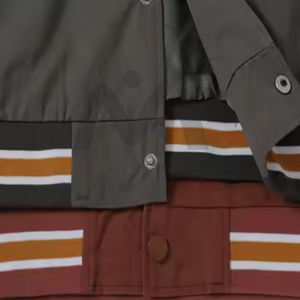 OEM Nueva llegada Color gris sólido con manga Beige Varsity Jacket Logotipo personalizado Tela transpirable Tallas grandes Chaqueta de invierno para los hombres - Product Image 5