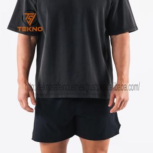 Nueva camiseta transpirable de gran tamaño 100% de algodón de calidad superior para hombre, camiseta transpirable con estampado de logotipo personalizado, Color largo de verano, punto sólido - Product Image 5