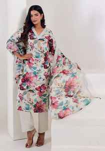 Meilleure qualité femmes Design moderne Chinon broderie travail Maruti mode fête/mariage Kurti pantalon Dupatta nouveau indien/pakistanais - Product Image 6